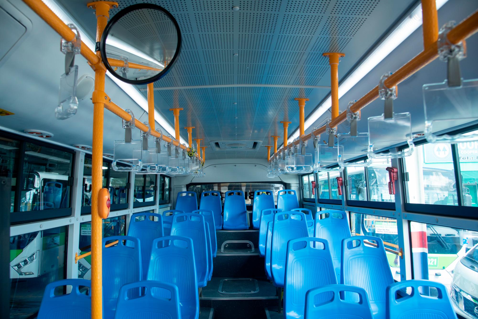 Los autobuses cuentan con modernos sistemas de seguridad como cámara.