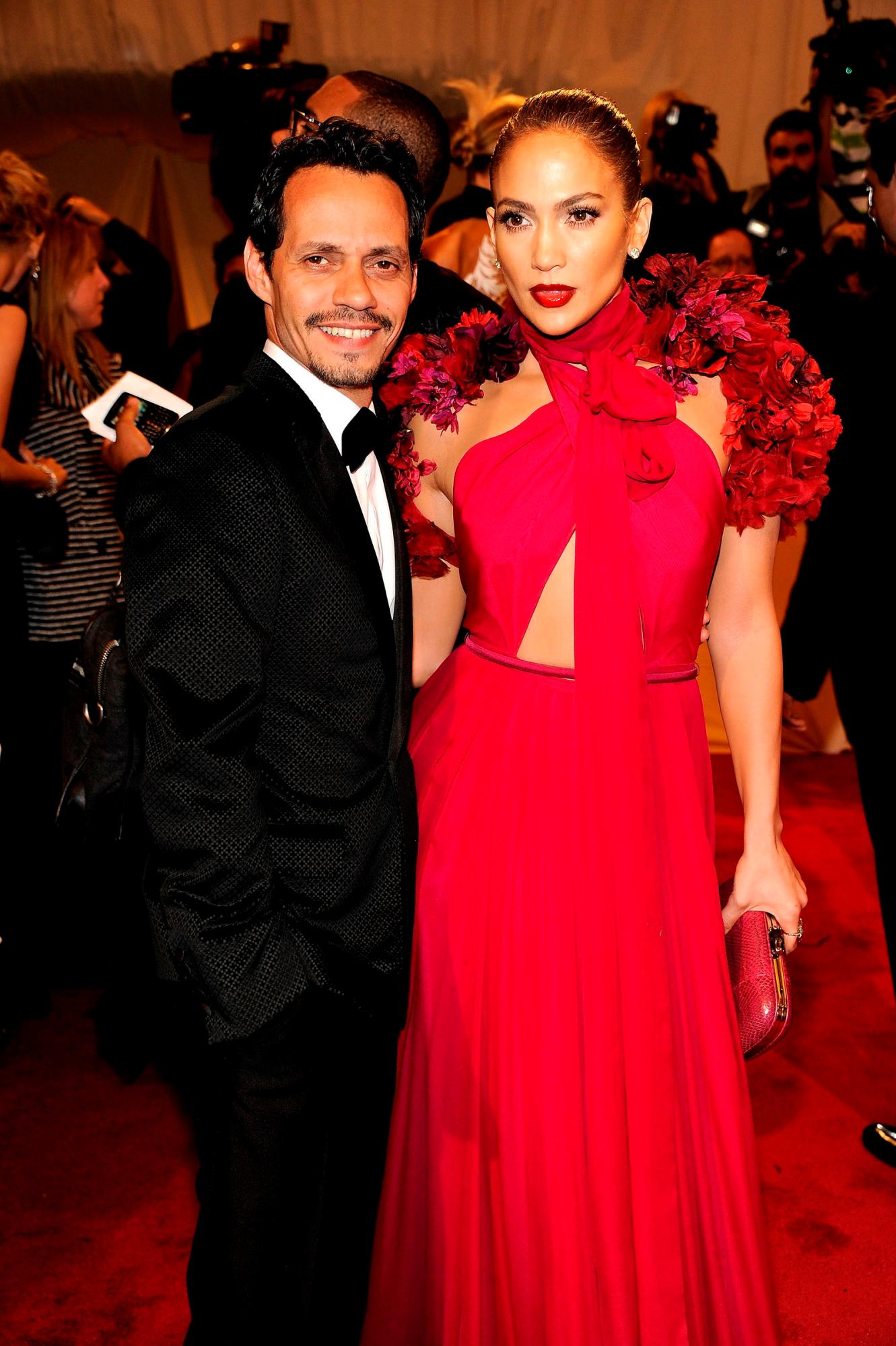 Marc Anthony y Jennifer López en la Met Gala en el año 2011.