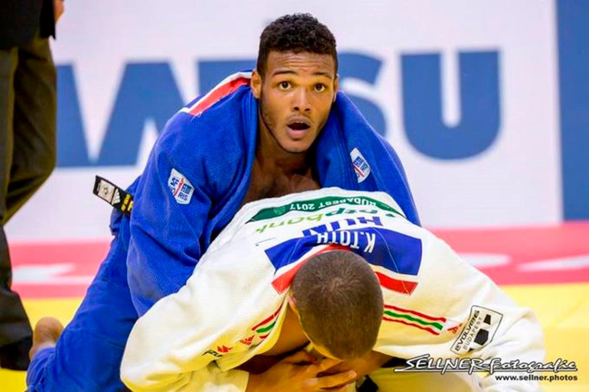 $!Robert Florentino, de azul, es seria promesa de medalla para la República Dominicana en el judo de Tokio.
