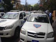 El jefe de la Policía Castro Castillo entregó varios vehículos.
