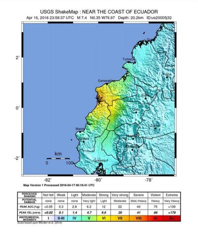Alerta de tsunami en costas de Ecuador, Colombia, Costa Rica, Panamá y Perú