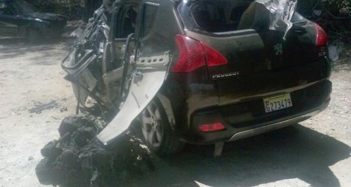 Imagen del accidente ocurrido en Sosúa-Caberete