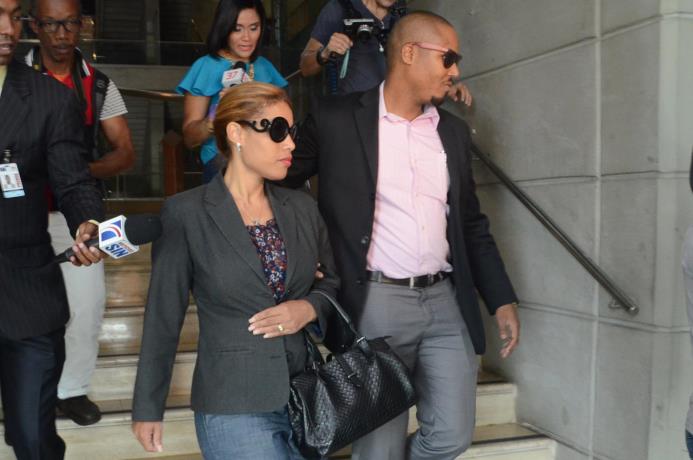 Reyes Beltré, a su salida del despacho del Procurador el 27 de noviembre, tras interrogatorio. 