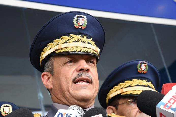 El jefe de la Policía Nacional, mayor general Nelson Peguero Paredes