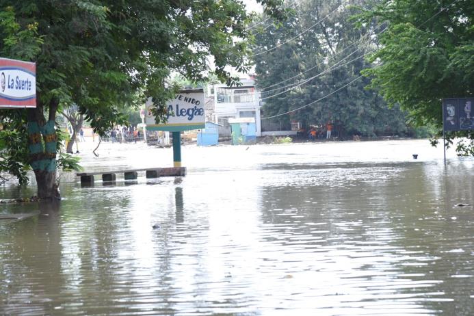 Inundaciones en Montecristi ayer domingo 