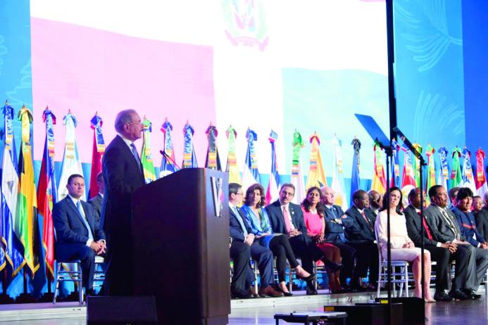  El presidente dominicano, Danilo Medina, pronunció el discurso de apertura de la Cumbre de la CELAC.
