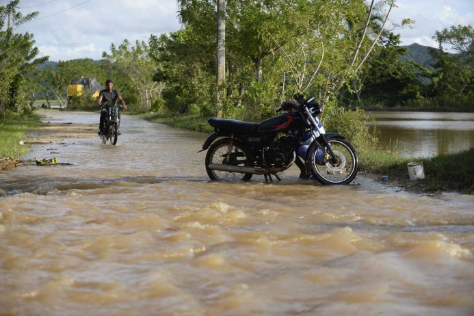 Inundación en una comunidad del Norte del país por efectos de las lluvias de esta semana.
