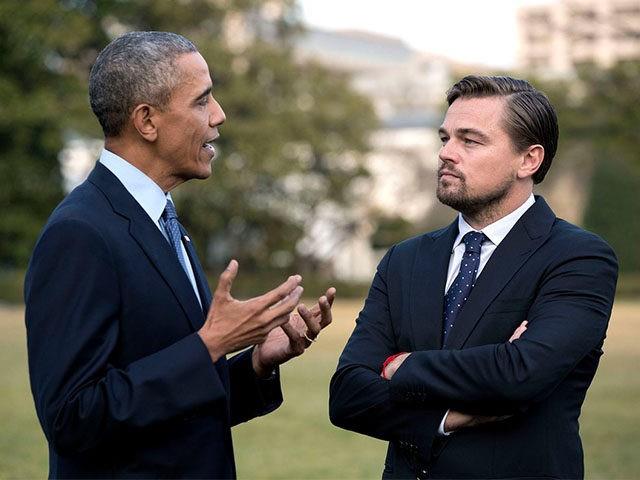 Barack Obama y Leonardo DiCaprio