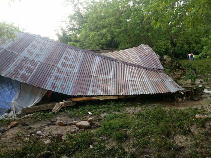 Cientos de casas resultaron afectadas por las precipitaciones en Puerto Plata 