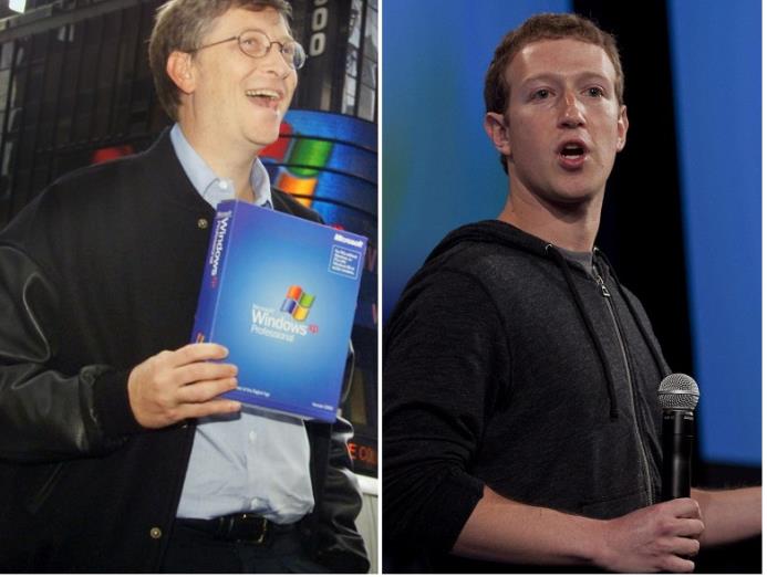 Bill Gates, fundador de Microsoft; Mark Zuckerberg, cofundador de Facebook, son dos de ocho millonarios que concentran la mitad de la riqueza mundial.