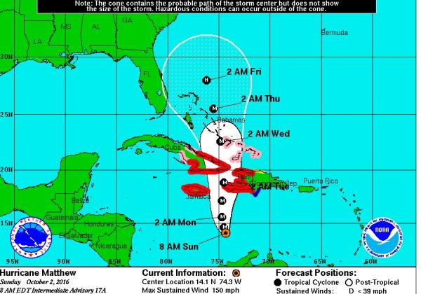 Casi todo el país en alerta por huracán cuyos efectos se sentirían en condiciones de tormenta