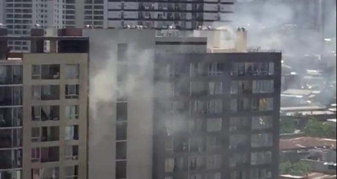 Captura de pantalla de un vídeo con imágenes del incendio.