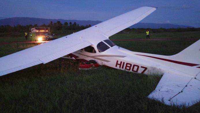 La avioneta accidenta ayer domingo en Valle Nuevo, Constanza