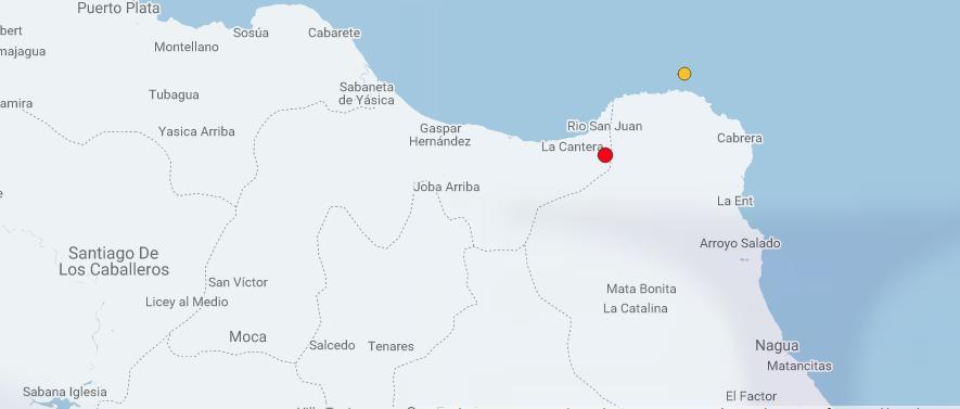 Temblor de tierra en la zona de Río San Juan