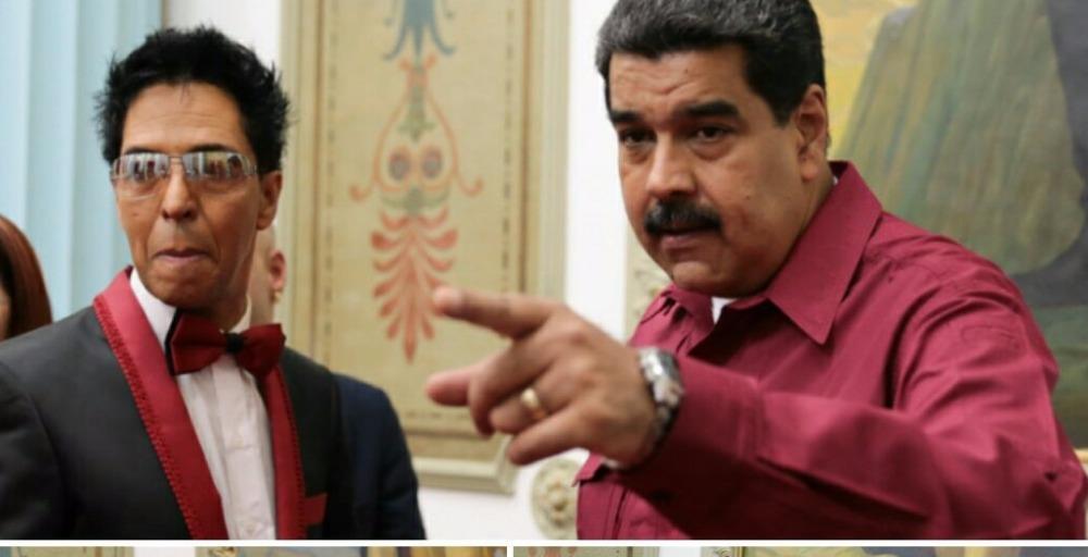 El merenguero Bonny Cepeda visita al presidente venezolano 