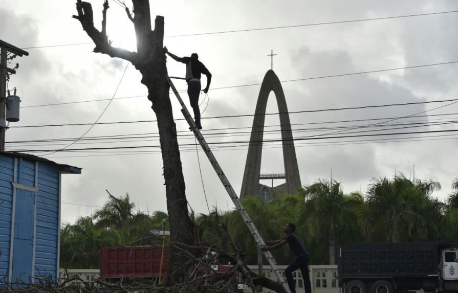 Podan árboles en Higüey por huracán Irma